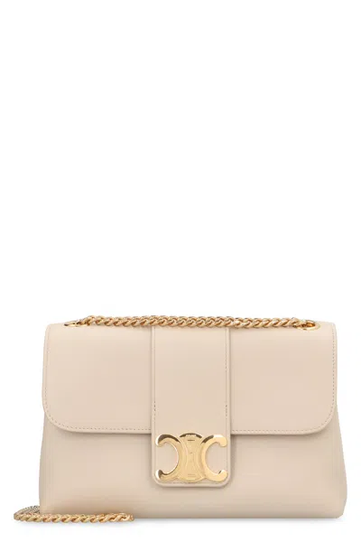 Celine Victoire  Media Leather Crossbody Bag