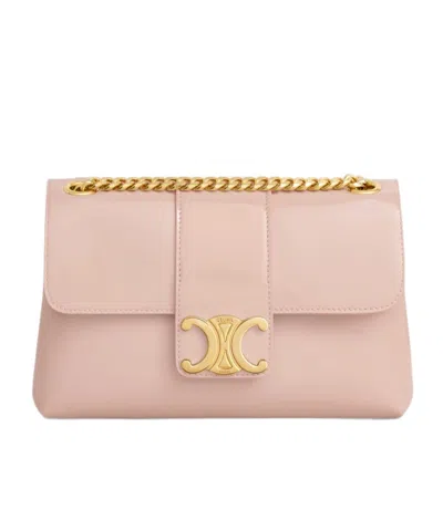 Celine Victoire Clamshell Shoulder Bag In Pink