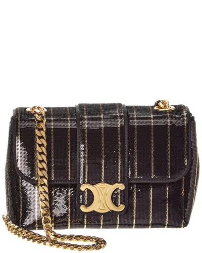 Celine Victoire Mini Leather Shoulder Bag In Brown