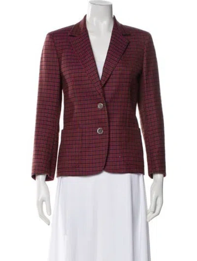 Pre-owned Celine Vintage 1970's Blazer In Burgundy
