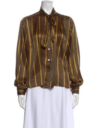Pre-owned Celine Vintage 1970's Blouse In Neutral