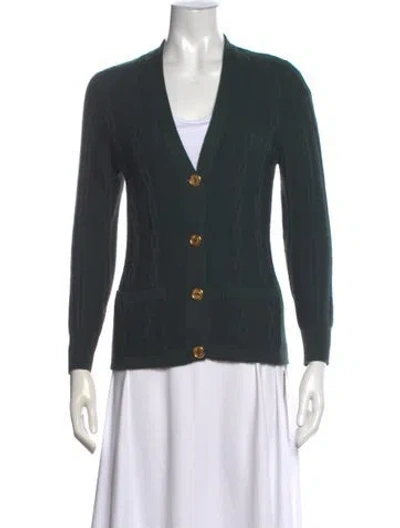 Pre-owned Celine Vintage 1970's Sweater In Green