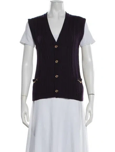 Pre-owned Celine Vintage 1970's Sweater In Purple