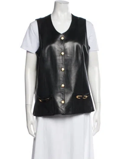 Pre-owned Celine Vintage 1970's Vest In Black