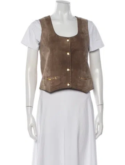 Pre-owned Celine Vintage 1970's Vest In Neutrals