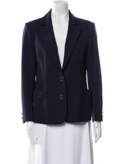 Pre-owned Celine Vintage 1980's Blazer In Blue