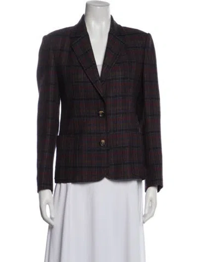 Pre-owned Celine Vintage 1980's Blazer In Burgundy