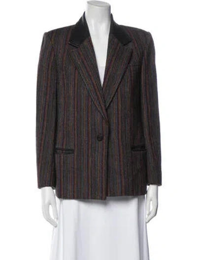Pre-owned Celine Vintage 1980's Blazer In Gray