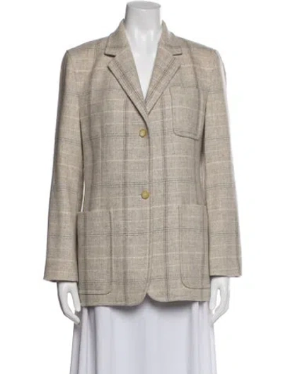 Pre-owned Celine Vintage 1980's Blazer In Gray