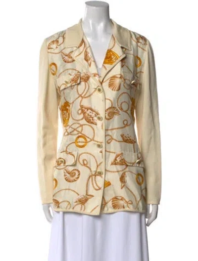 Pre-owned Celine Vintage 1980's Blazer In Neutral