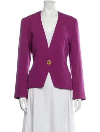 Pre-owned Celine Vintage 1980's Blazer In Purple