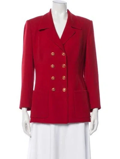 Pre-owned Celine Vintage 1980's Blazer In Red