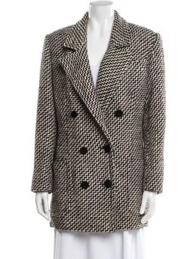Pre-owned Celine Vintage 1980's Peacoat In Black