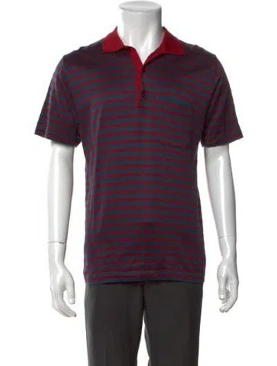 Pre-owned Celine Vintage 1980's Polo Shirt In Red