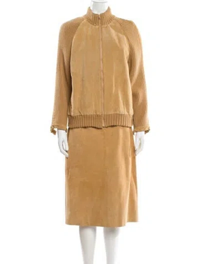 Pre-owned Celine Vintage 1980's Skirt Suit In Neutral