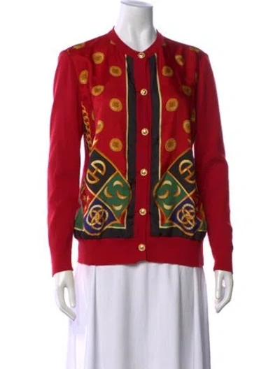 Pre-owned Celine Vintage 1980's Sweater In Black/red