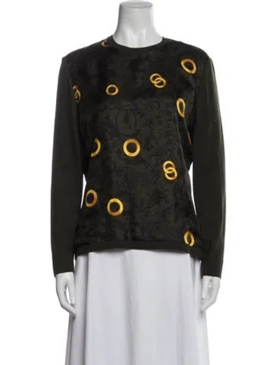 Pre-owned Celine Vintage 1980's Sweater In Green
