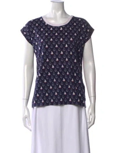 Pre-owned Celine Vintage 1980's T-shirt In Blue