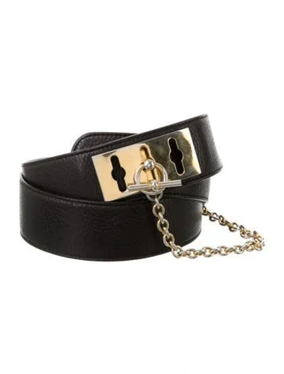Pre-owned Celine Vintage 1990's Belt In Black