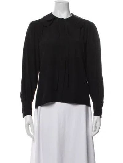 Pre-owned Celine Vintage 1990's Blouse In Black