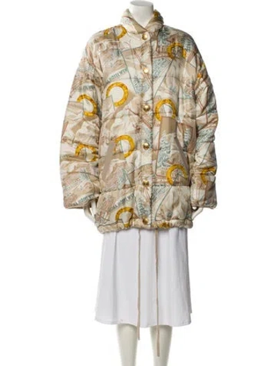 Pre-owned Celine Vintage 1990's Coat In Neutral