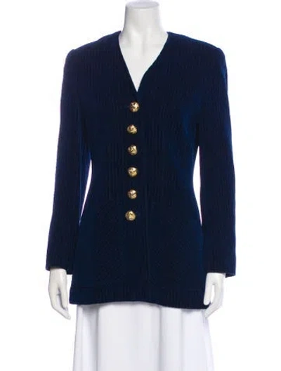 Pre-owned Celine Vintage 1990's Evening Jacket In Blue