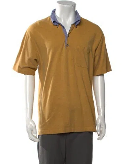 Pre-owned Celine Vintage 1990's Polo Shirt In Blue/neutrals