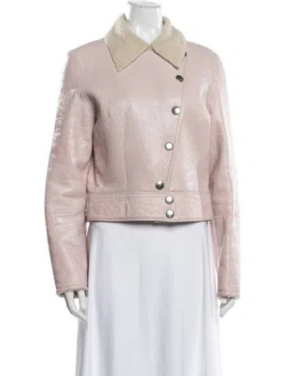 Pre-owned Celine Vintage 2000's Biker Jacket In Pink