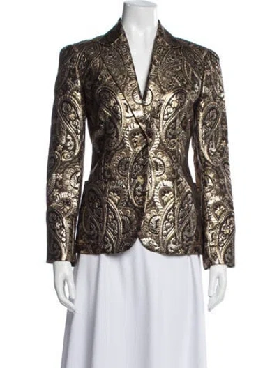 Pre-owned Celine Vintage 2000 Blazer In Gold/metallic