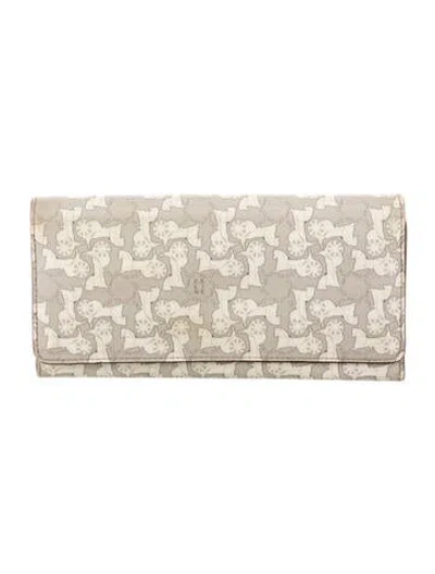 Pre-owned Celine Vintage 2000's Continental Wallet In Neutral
