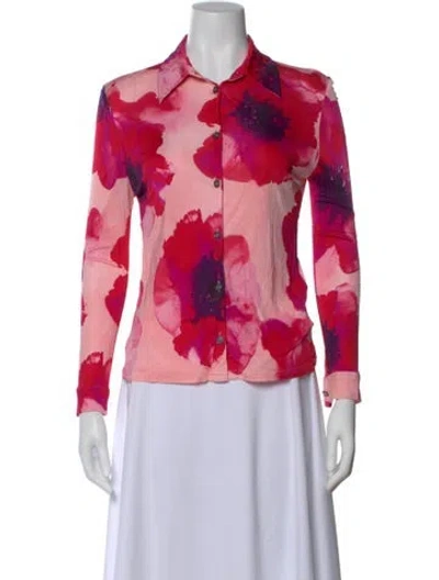 Pre-owned Celine Vintage 2004 Button-up Top In Pink