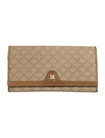 Pre-owned Celine Vintage 2007 Continental Wallet In Neutral