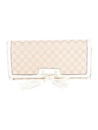Pre-owned Celine Vintage 2009 Continental Wallet In Neutrals