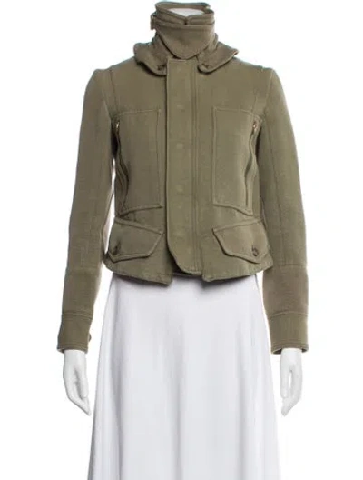 Pre-owned Celine Vintage 2010 Utility Jacket In Green