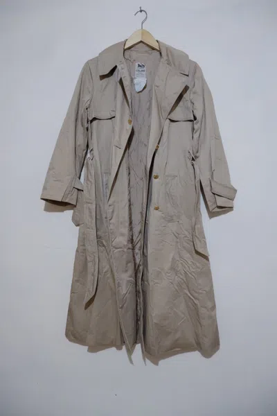 Pre-owned Celine Vintage 90's  Overcoat In Sand