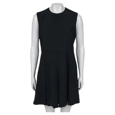 Pre-owned Celine Vintage Black Pleated Dress - Fr42/xl