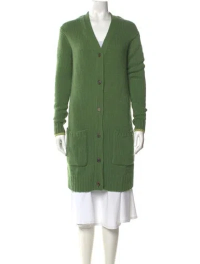 Pre-owned Celine Vintage Cashmere Sweater In Green