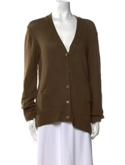 Pre-owned Celine Vintage Cashmere Sweater In Green