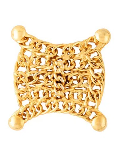 Pre-owned Celine Vintage Chain Brooch In Multicolor