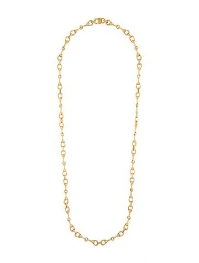 Pre-owned Celine Vintage Chain Link Necklace, 34" In Multi