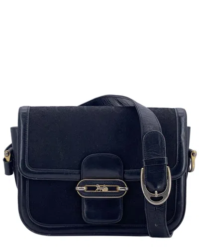 Pre-owned Celine Vintage Cloth Shoulder Bag C Carriage (authentic Pre-loved)