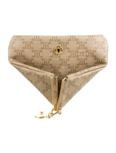 Pre-owned Celine Vintage Coin Pouch Wallet In Neutral