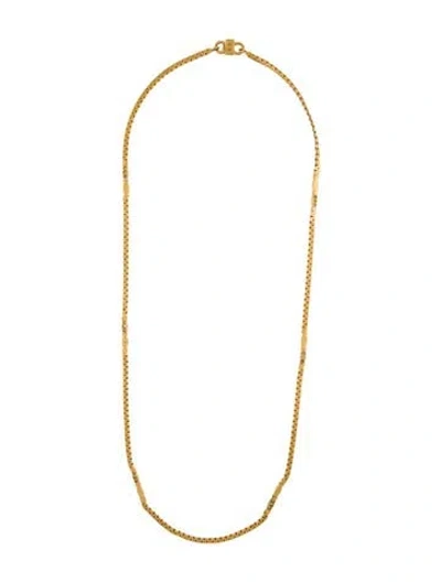 Pre-owned Celine Vintage Crystal Chain Necklace, 31" In Multi