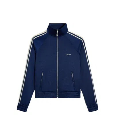 Celine Vintage Double-sided Sportswear Jacket In Blue