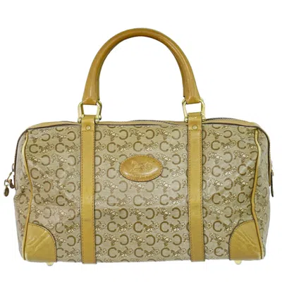 Pre-owned Celine Vintage Duffle Bag Canvas And Leather Beige Pvc Travel Bag Bag () In Sand
