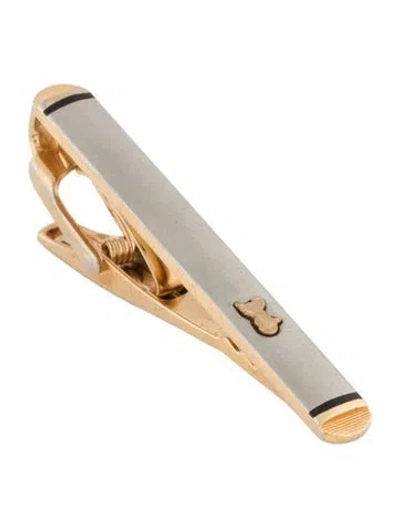 Pre-owned Celine Vintage Enamel Tie Clip In Black