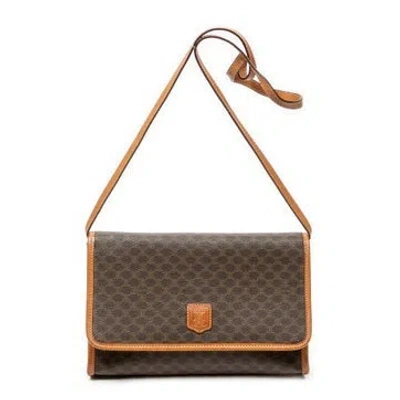 Pre-owned Celine Vintage Flap Crossbody In Brown