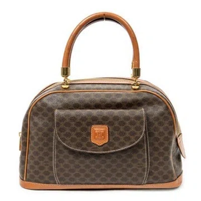Pre-owned Celine Vintage Front Pocket Dome Bag In Brown
