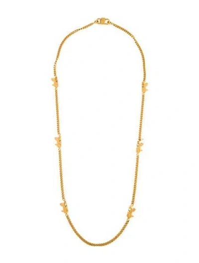 Pre-owned Celine Vintage Horse Carriage Logo Chain Link Necklace, 39", 39" In Multi