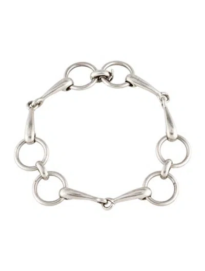 Pre-owned Celine Vintage Horsebit Link Bracelet, 7.25" In Multi